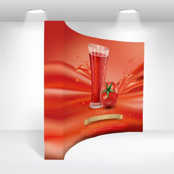 Fabric Pop-up Displays - Curved
